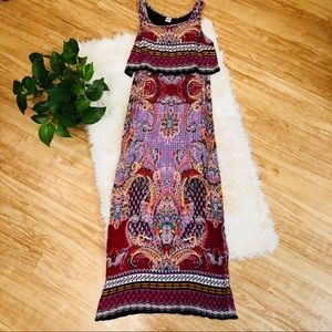 Multi Color Boho Summer Maxi Dress